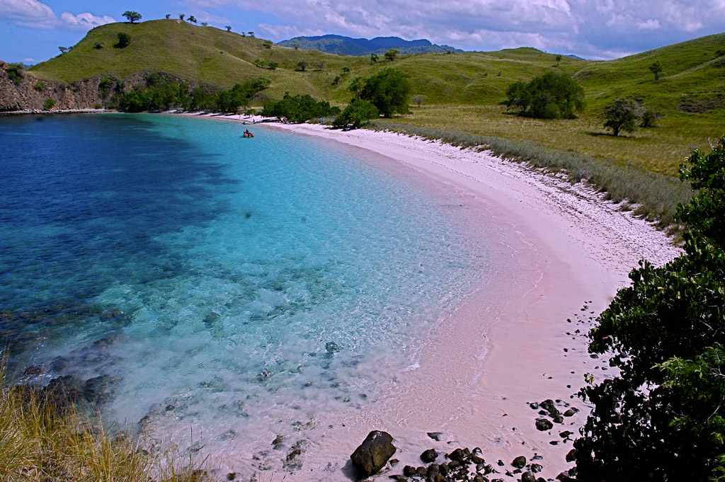 Пляж Пинк Бич в Индонезии, фото 1