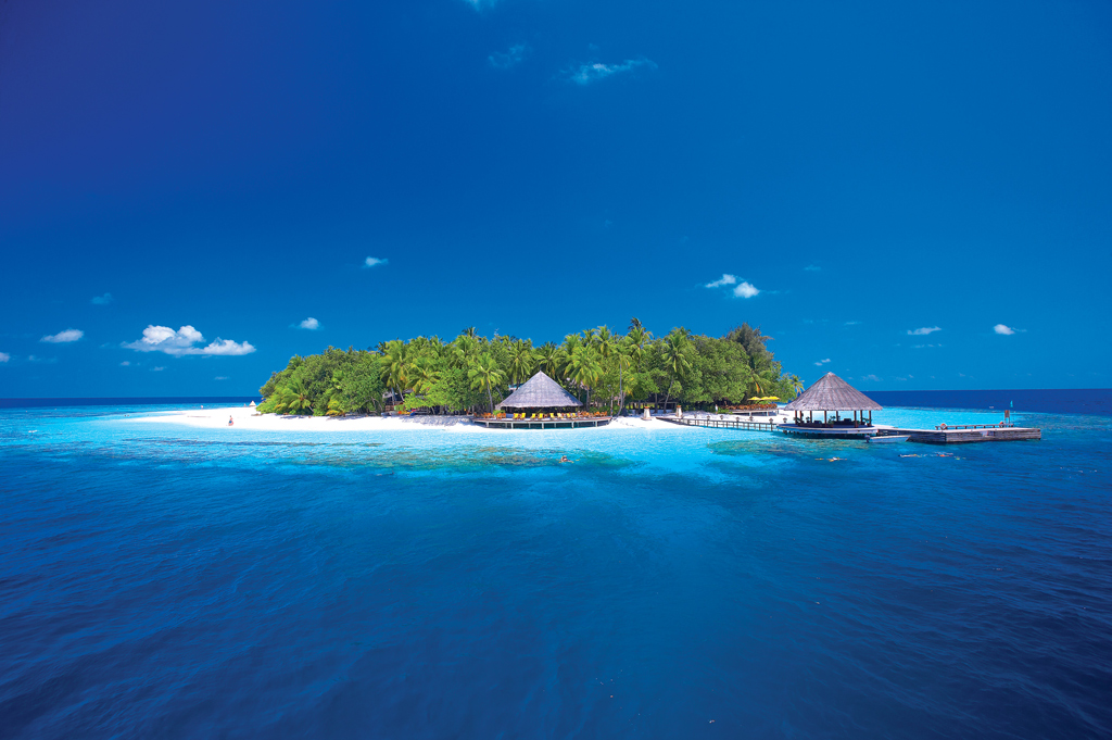 Пляж острова Ихуру на Мальдивах, фото 1