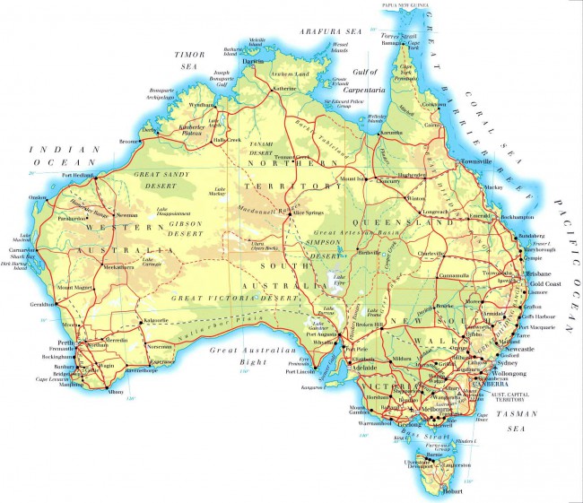 Австралия – необыкновенно компактный массив суши.