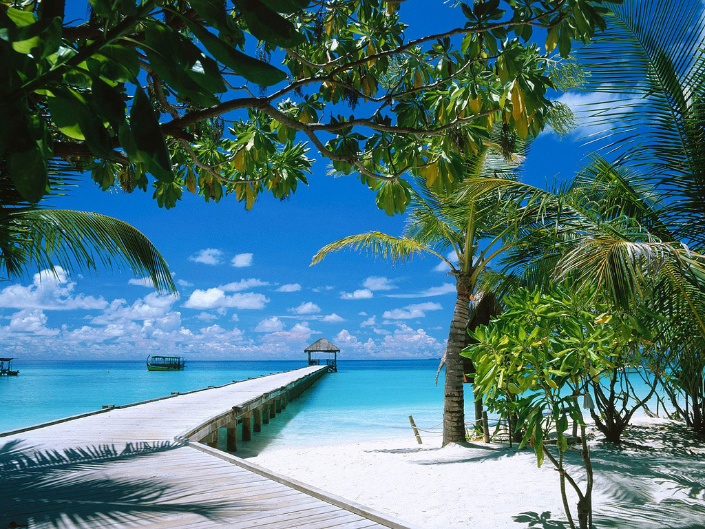 Пляж Конрад Рангали на Мальдивах, фото 1