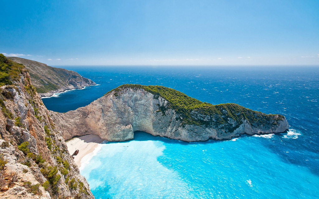 природа скалы горизонт море Лефкас Греция nature rock horizon sea Lefkada Greece загрузить
